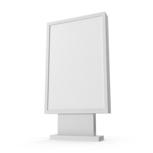 White Advertising Billboard.J02.2k