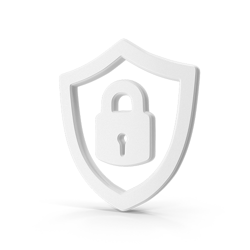 White Security Shield Lock Symbol.I02.2k